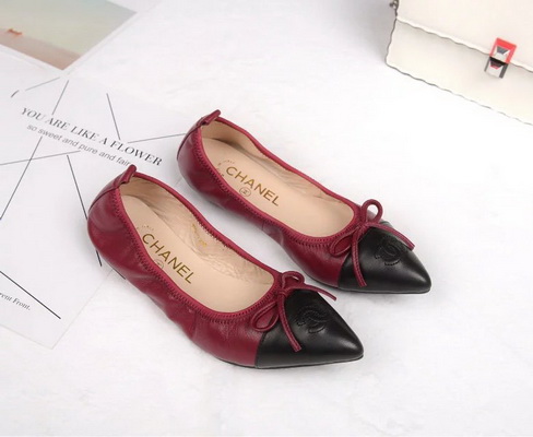 CHANEL Shallow mouth flat shoes Women--052